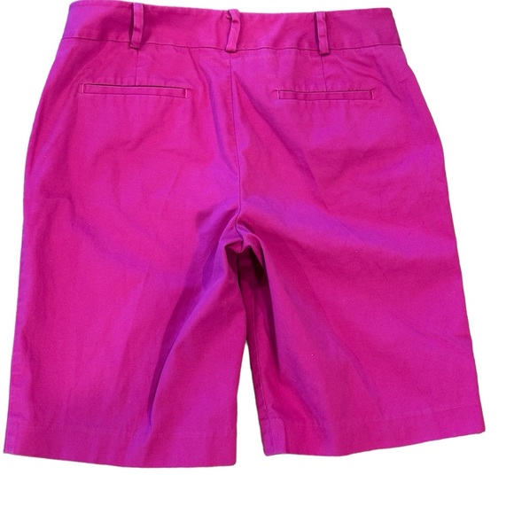 TALBOTS MAGENTA CHINO SHORTS - Picture 2 of 3
